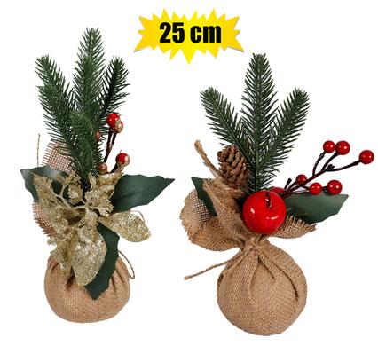 XMAS MINI TREE & PINE 25cm