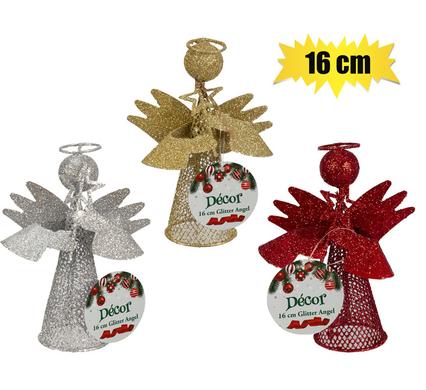 XMAS GLITTER ANGEL 16cm