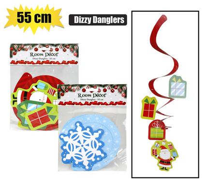 XMAS DECOR DIZZY DANGLERS 55cm