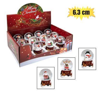 XMAS SNOW GLOBE ASSTD 6.3cm