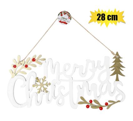 XMAS DECOR PLAQUE MDF 28cm