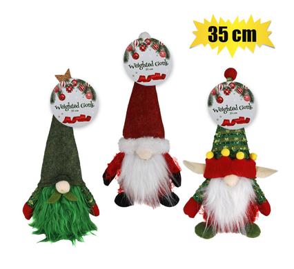 XMAS DECOR WEIGHTED GONK 35cm