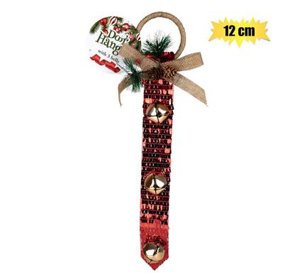 XMAS DOOR HANGER WITH BELLS 45cm