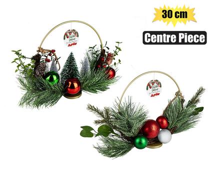 XMAS PINE CENTRE PIECE WREATH 30cm