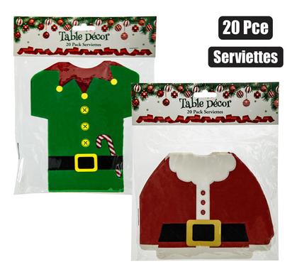 XMAS DIE-CUT SERVIETTES 20PC