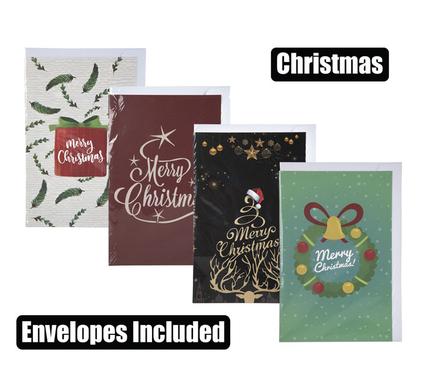 XMAS CARD & ENVELOPE 13cm