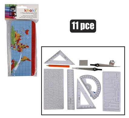 STATIONERY MATHEMATICAL SET 11PCE
