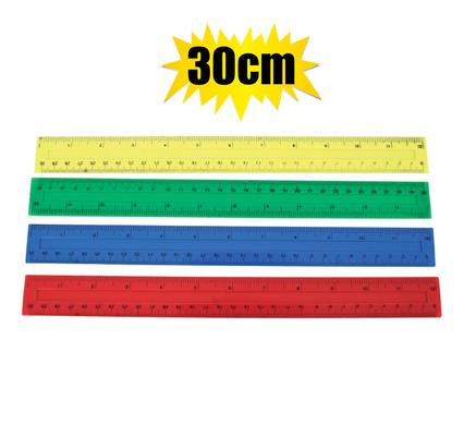 STATIONERY RULER 30cm PLASTIC