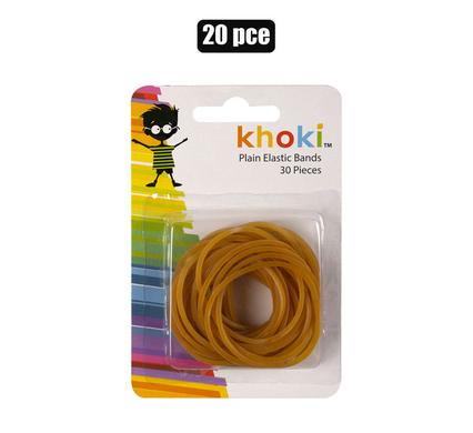 STATIONERY ELASTIC BANDS PLAIN 20PC