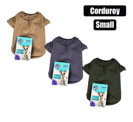 PET DOG SHIRT CORDUROY - SMALL
