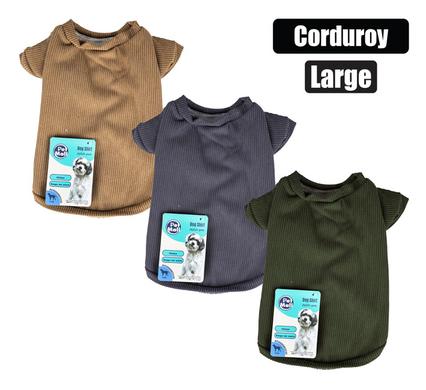 PET DOG SHIRT CORDUROY - LARGE