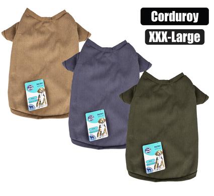 PET DOG SHIRT CORDUROY - XXXLARGE