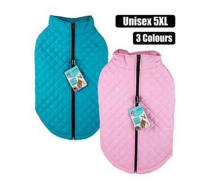 PET DOG JACKET WITH ZIP UNISEX-5XL
