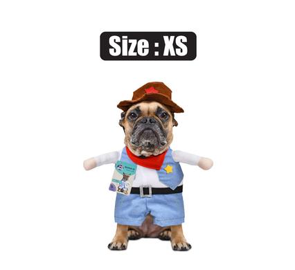 PET DOG NOVELTY CLOTHING SHERIFF-XS