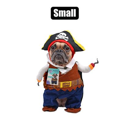 PET DOG NOVELTY CLOTHING PIRATE-SMALL