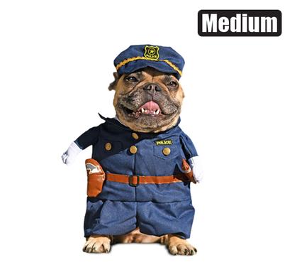 PET DOG NOVELTY CLOTHING POLICE-MEDIUM