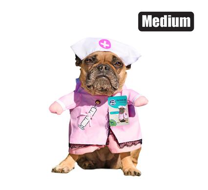 PET DOG NOVELTY CLOTHING NURSE-MEDIUM