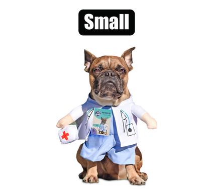 PET DOG NOVELTY CLOTHING DOCTOR-SMALL
