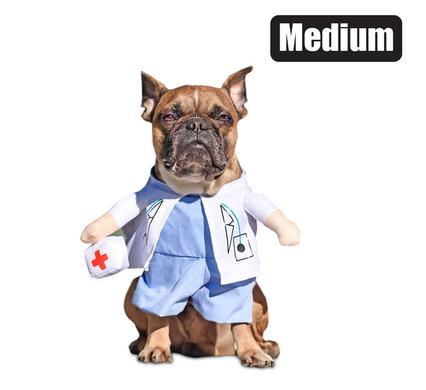 PET DOG NOVELTY CLOTHING DOCTOR-MEDIUM