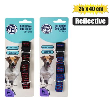 PET DOG-COLLAR REFLECTIVE 25-40cm