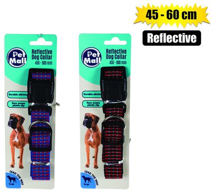 PET DOG-COLLAR REFLECTIVE 45-60cm