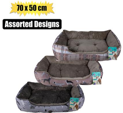 PET BED RECTANGLE 70x50cm ASSTD DESIGNS