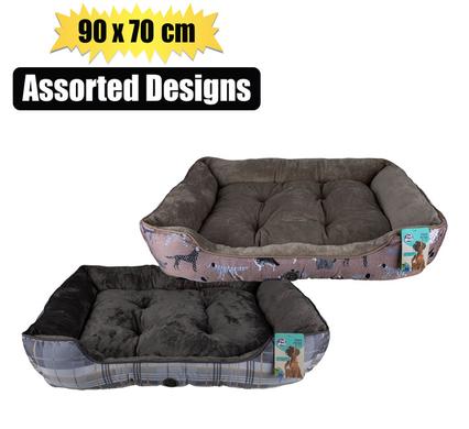 PET BED RECTANGLE 90x70cm ASSTD DESIGNS