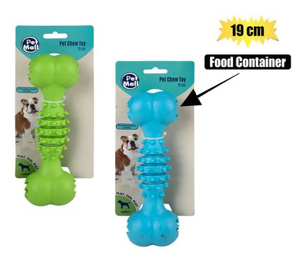 PET DOG TOY RUBBER BONE FOR TREATS