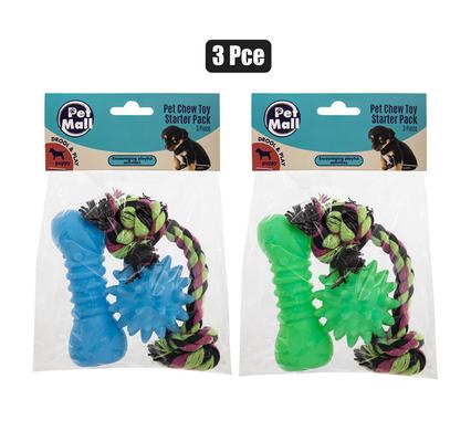 PET TOY PUPPY STARTER PACK 3PCE
