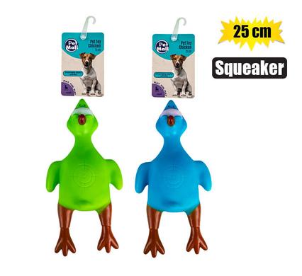 PET TOY PUPPY VINYL CHICKEN 25cm