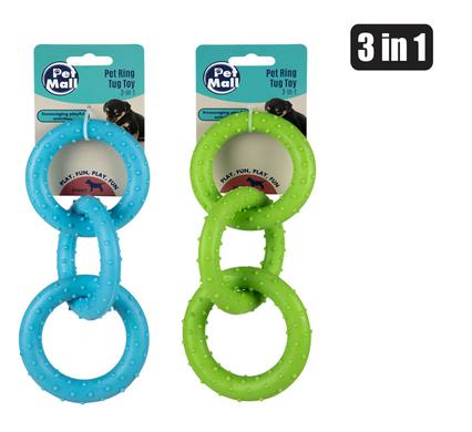 PET TOY PUPPY RING 3-IN-1