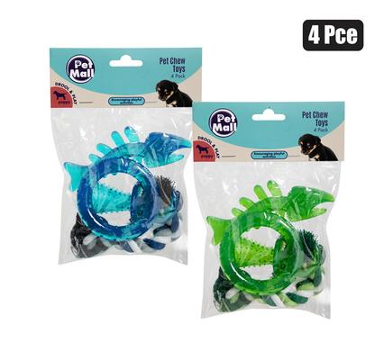 PET TOY PUPPY CHEWS ASSTD PK-4