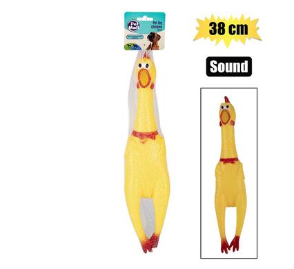 PET DOG TOY VINYL CHICKEN 38cm