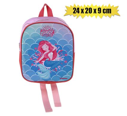 BACKPACK MERMAID 24x20x9cm PVC ASSTD