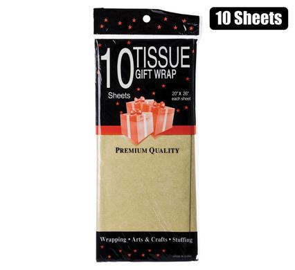 PAPER TISSUE 50x66cm 10xSHTS GOLD