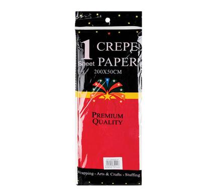 PAPER CREPE SHEET RED COL  50x200cm
