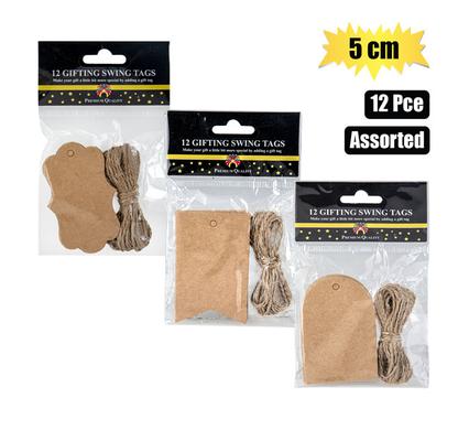 GIFT SWING TAG 5cm 12PC ASSTD