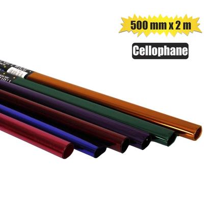 GIFT-WRAP CELLOPHANE ASSTD 500mmx2m