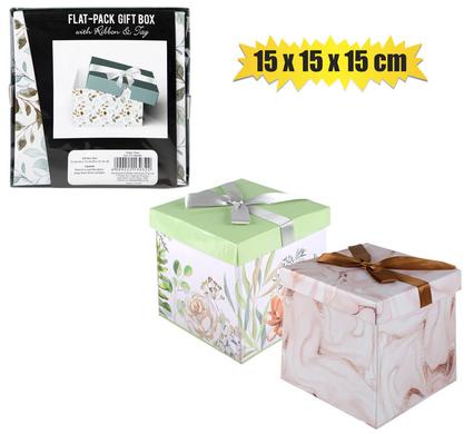 GIFTBOX FLAT PACK 15x15x15cm FEMALE/GEN