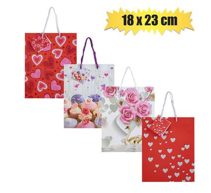 GIFT-BAG PAPER MED 18x23cm LOVE