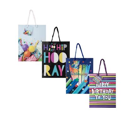 GIFT-BAG PAPER MED 18x23cm BIRTHDAY
