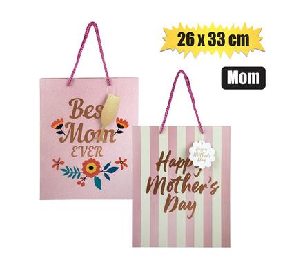 GIFT-BAG ROSE GOLD LRG 26x33cm MOM