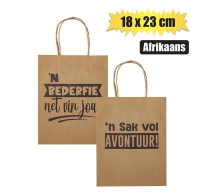 GIFT-BAG PPR AFR WORDS MED 18x23cm