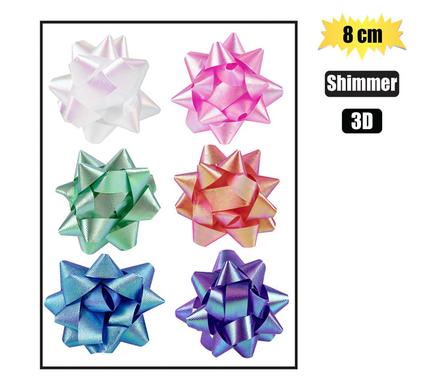 GIFT-BOW SHIMMER 3D PATTERN 8cm