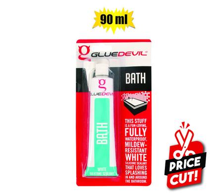 GLUE-DEVIL SILICONE 90ml BATH    (WHITE)