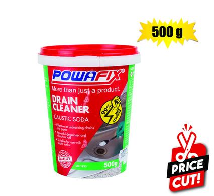 POWAFIX DRAIN CLEANER CAUSTIC SODA 500g