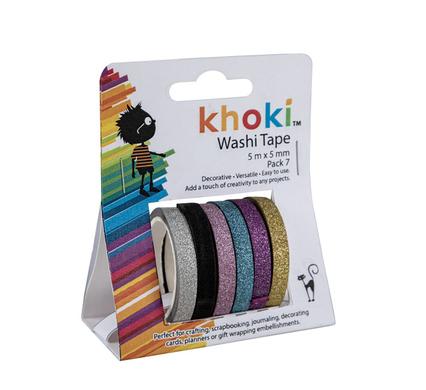 ART+CRAFT GLITTER WASHI TAPE 7PC