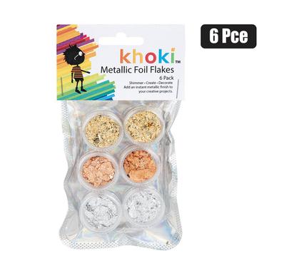ART+CRAFT METALLIC FOIL FLAKES 6PC