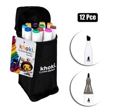 ART+CRAFT DUAL NIB ARTIST MARKERS 12PC