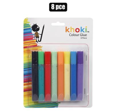 ART+CRAFT GLUE COLOUR 8PC ASST